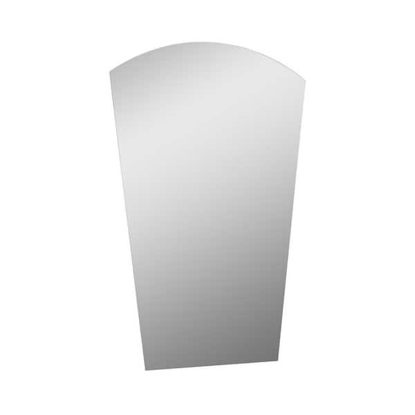 Paris Mini 22 in. W x 28 in. H Arched Polished Frameless Wall Mount Bathroom Vanity Mirror