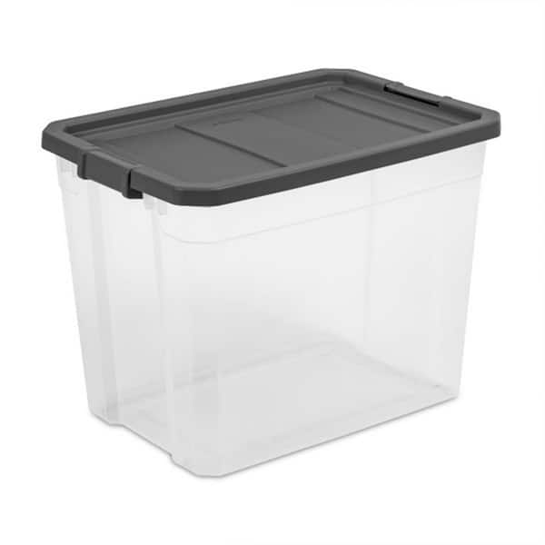 Sterilite 108 qt. Clear Stacker Storage Container Tote with Latching Lid (16-Pack)