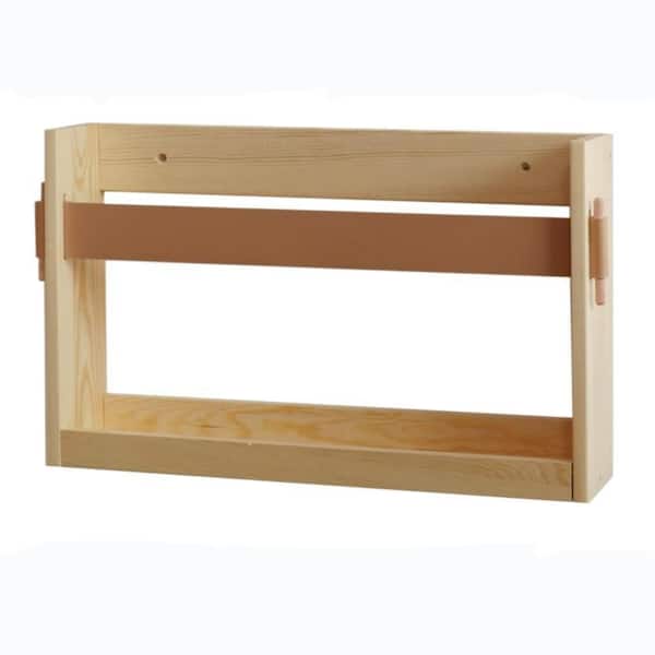 Brown 17 in. x 10 in. Wood Wall Mounted Magazine Rack LINBQ570 - The ...