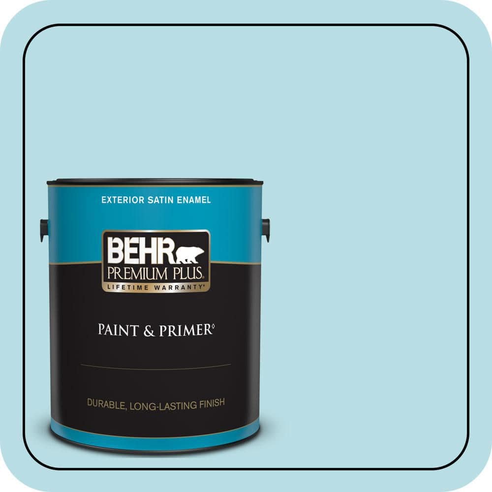 BEHR PREMIUM PLUS #M470-2 Basin Blue Satin Enamel Exterior