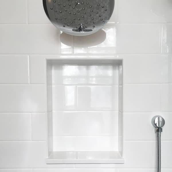 8 Reasons Why Corner Shelves are Better than Shower Niches - Just Needs  Paint