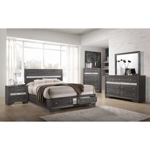 Catherine Grey 3-Drawer 17 (in.) W Nightstand