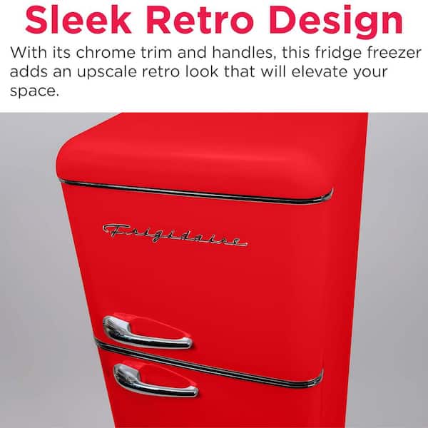 レトロミニ冷蔵庫 Frigidaire 7.5 cu. ft. Retro Mini Fridge in Red with Rounded