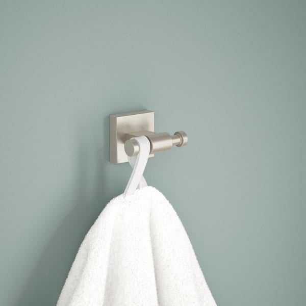 Maxted J-Hook Towel Hook Bath Hardware Accessory in Satin Nickel