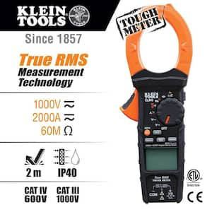 Digital Clamp Meter, AC Auto-Range TRMS, Low Impedance (LoZ), 2000 Amp