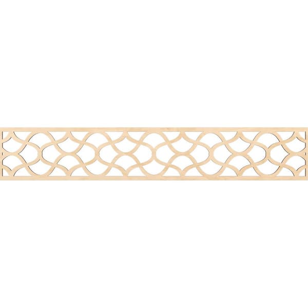 Ekena Millwork Resort Fretwork 0.25 in. D x 46.625 in. W x 8 in. L Birch Wood Panel Moulding