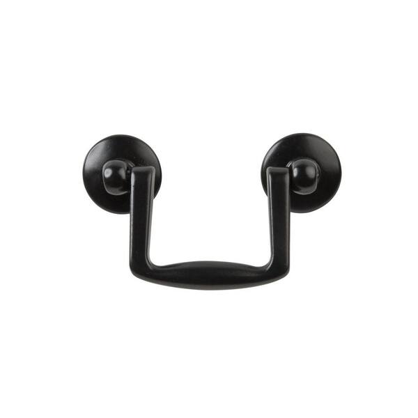 Thomasville Hardware 2 in. Matte Black Center-to-Center Pull with Keepers-DISCONTINUED