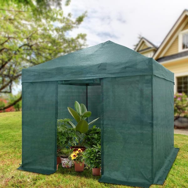 EAGLE PEAK 120 in. x 120 in. Portable Walk-In Mesh Cover Hobby House Greenhouse