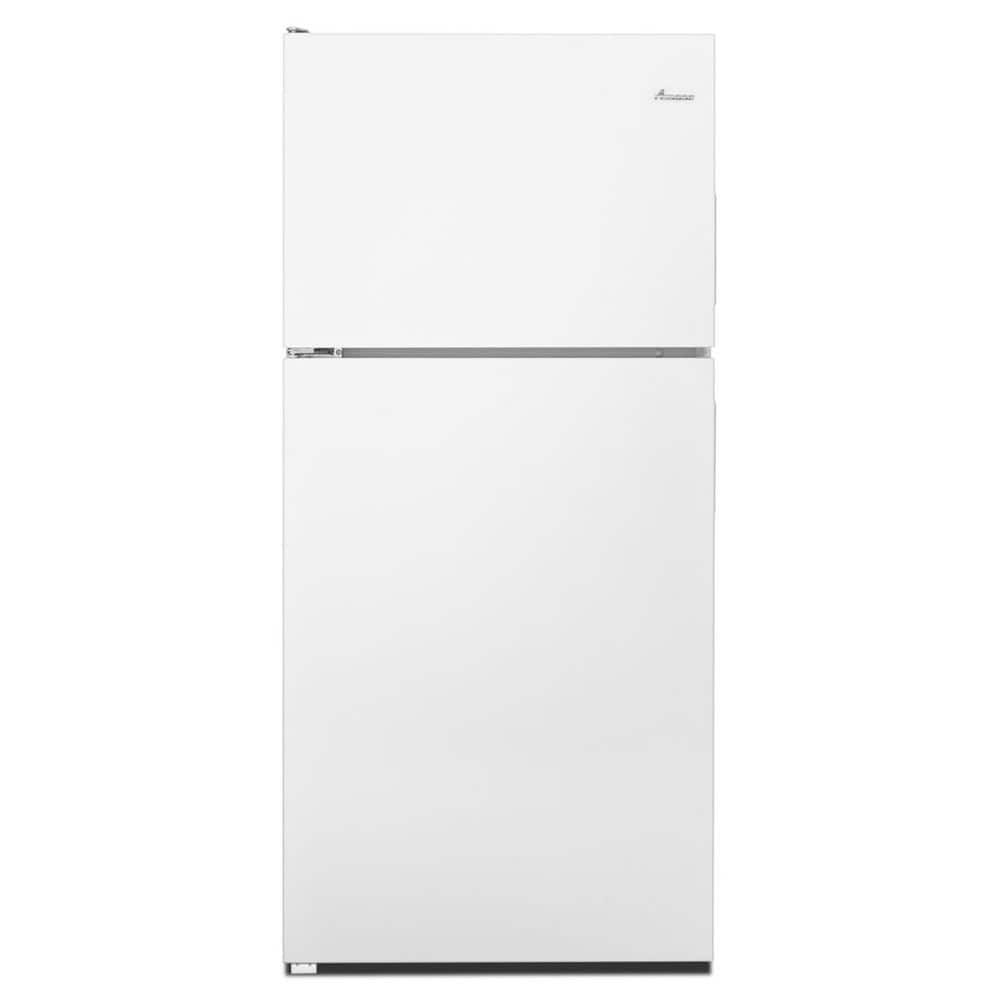 30 in. 18.15 cu. ft. Freestanding Top Freezer Refrigerator in White with Glass Shelves