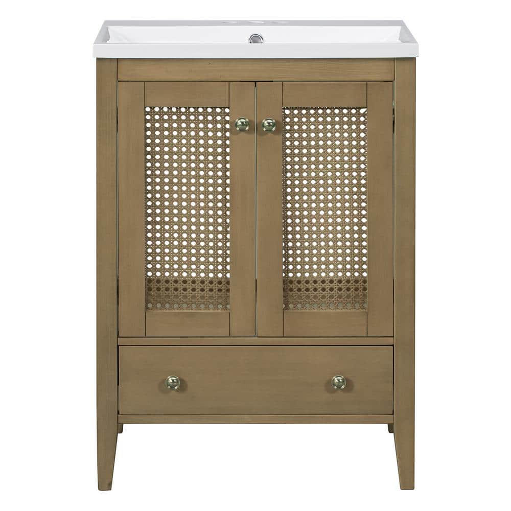 24 in. W x 18 in. D x 34 in. H Freestanding Bath Vanity in Natural