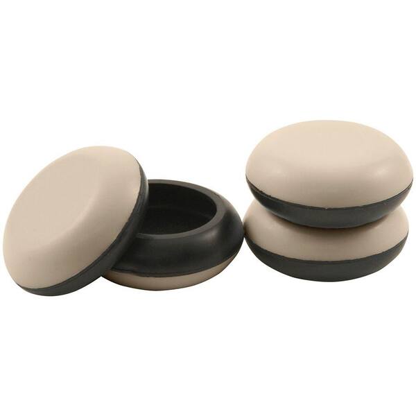Everbilt 7/8 in. 1 in. Round Adhesive Cupped Slider (4 per Pack