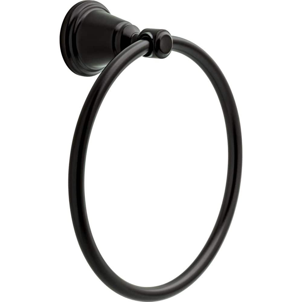 Foundations Design Series Wall Mounted Round Closed Towel Ring Bath Hardware Accessory in Matte Black price history on PriceWatchPro