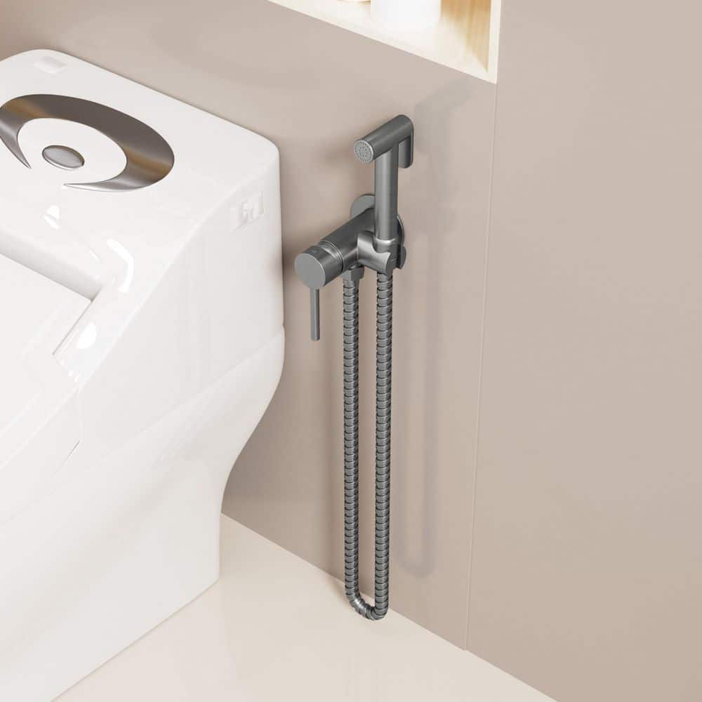 YAWWALK 1 Handle Bidet Faucet with 47 in. Stainless Steel Hose and