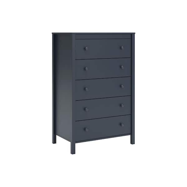 Signature DESIGN BY ASHLEY Simmenfort Blue 5 Drawers 31 in. Chest of Drawers