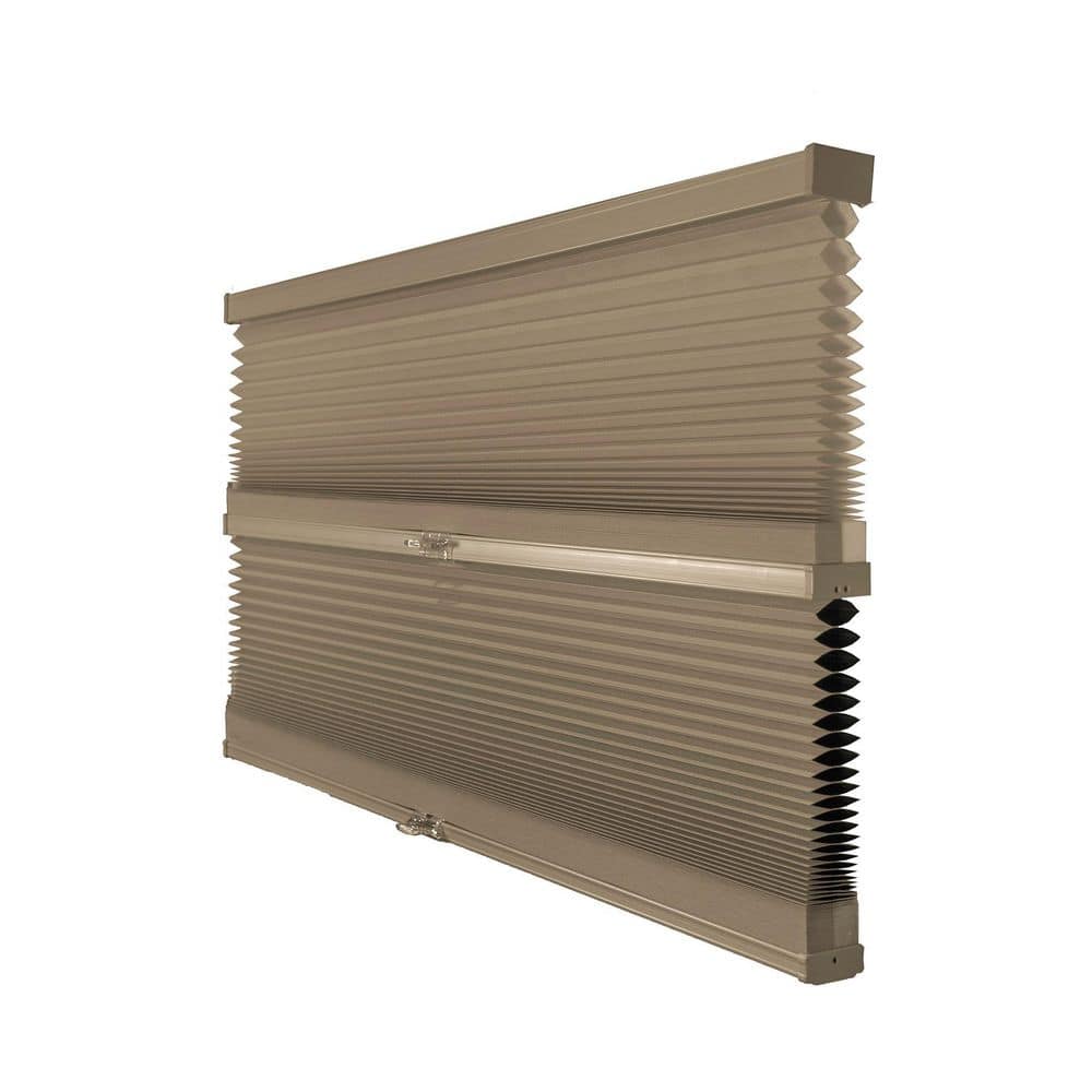 Cut-to-Size Barnwood Cordless Day N Night Privacy Blackout Polyester Cellular Shade 58 in. W x 48 in. L price history on PriceWatchPro