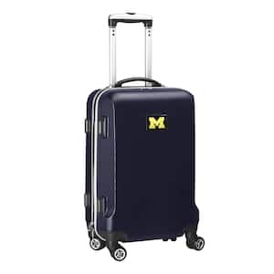 NCAA Michigan 21 in. Navy Carry-On Hardcase Spinner Suitcase