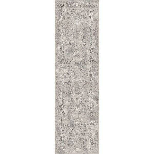 Renaissance Ivory/Grey/Rust 2 ft. 2 in. X 7 ft. 7 in. Oriental Indoor/Outdoor Area Rug