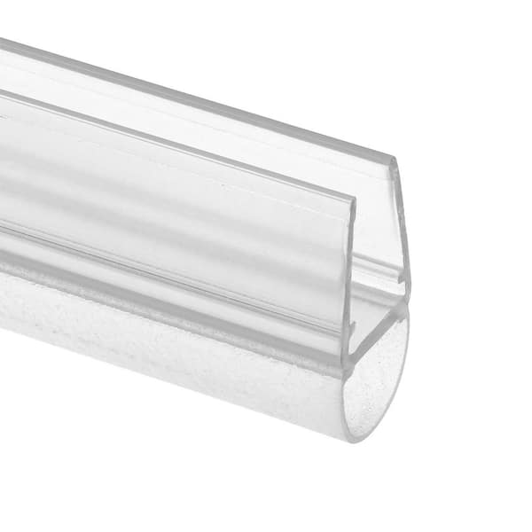 1/4 in. Glass Shower Door Bulb Vertical Side Seal, Clear, 78 in., Fits Frameless Door (Single Pack)