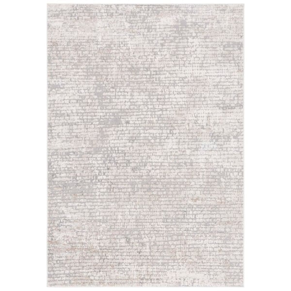Hanna 9 ft. x 12 ft. Gray/Dark Gray Distressed Abstract Striped Area Rug