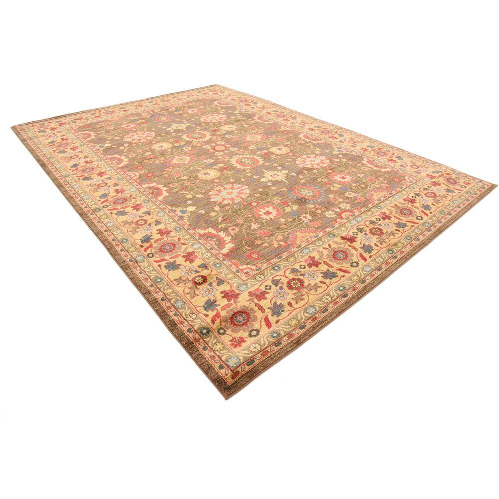 Edinburgh Monroe Red and Brown Floral 8' x 11' Area Rug