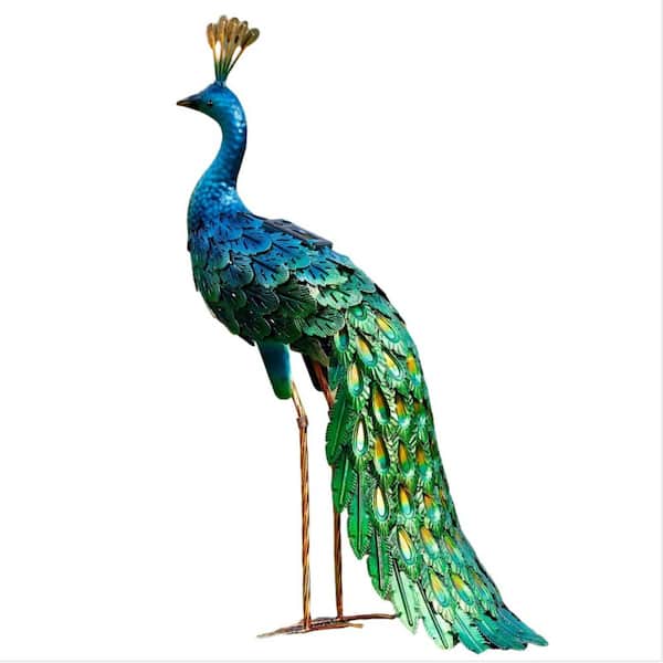 Unbranded Outdoor Solar Peacock Statue Garden Decor
