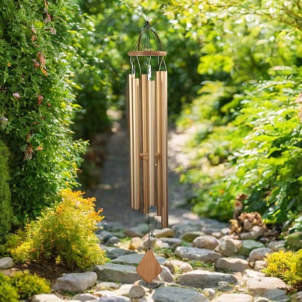 FC Design 52 in. Long Tuned Wood Top Wind Chime GSC9932290 - The