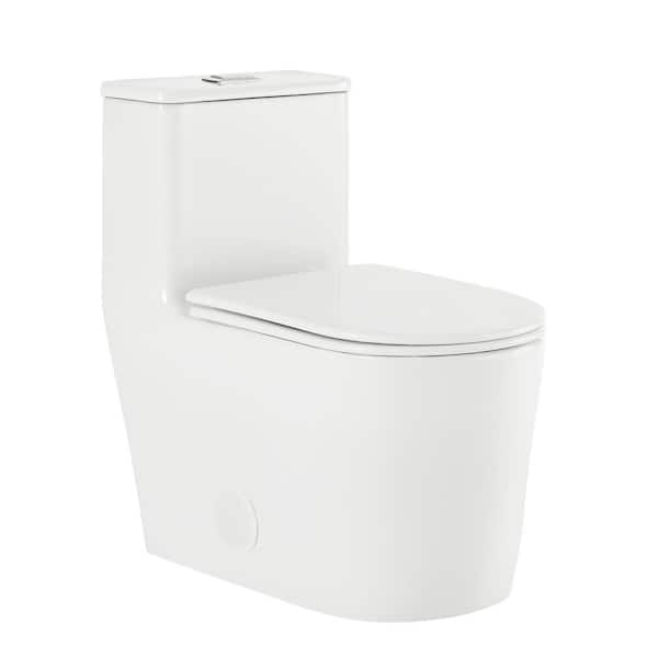 Swiss Madison Liberte 1-Piece 1.1/1.6 GPF Dual Flush Elongated Toilet in White