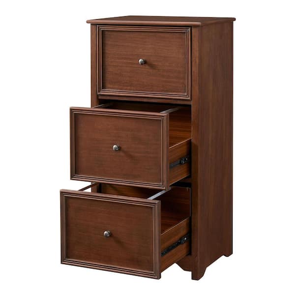 Home Decorators Collection Bradstone 3 Drawer Walnut Brown Wood File Cabinet JS 3414 C The Home Depot