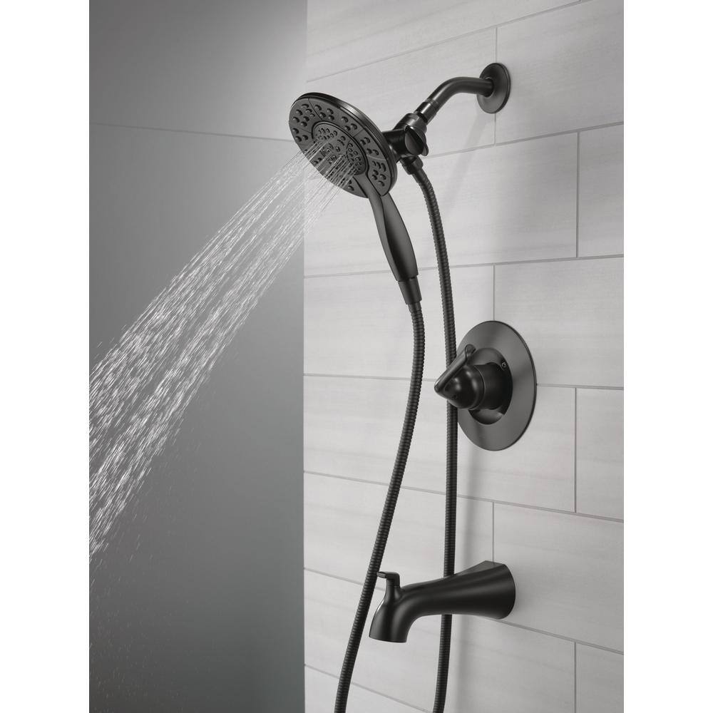 Matte Black Dual Handheld Wall Mounted Shower Faucet Set