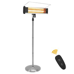 1500-Watt Adjustable Height Standing Electric Patio Heater with Remote