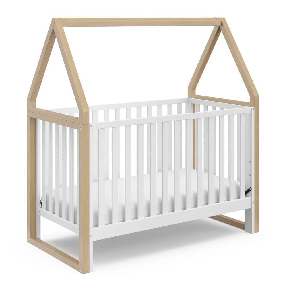 Storkcraft Orchard 5-in-1 Convertible Canopy Crib-White/Driftwood -  04533-107