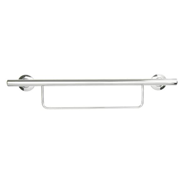 SEACHROME 30 in. Lifestyle & Wellness Designer Newport Wall Mount Bathroom Shower Grab Bar with Towel Bar in Polished Finish