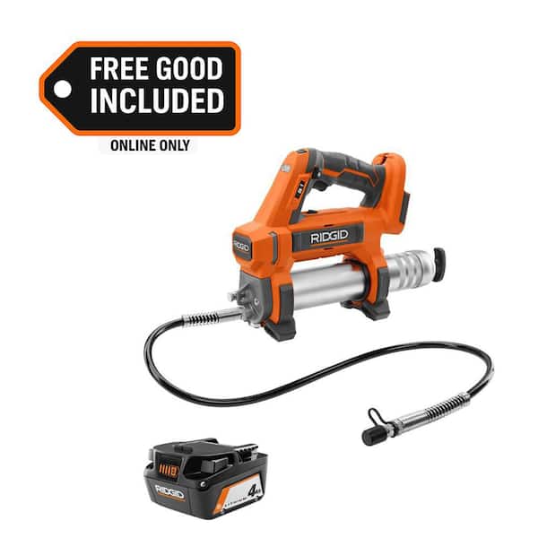 18V Cordless Grease Gun with FREE 18V Lithium Ion 4.0 Ah Battery