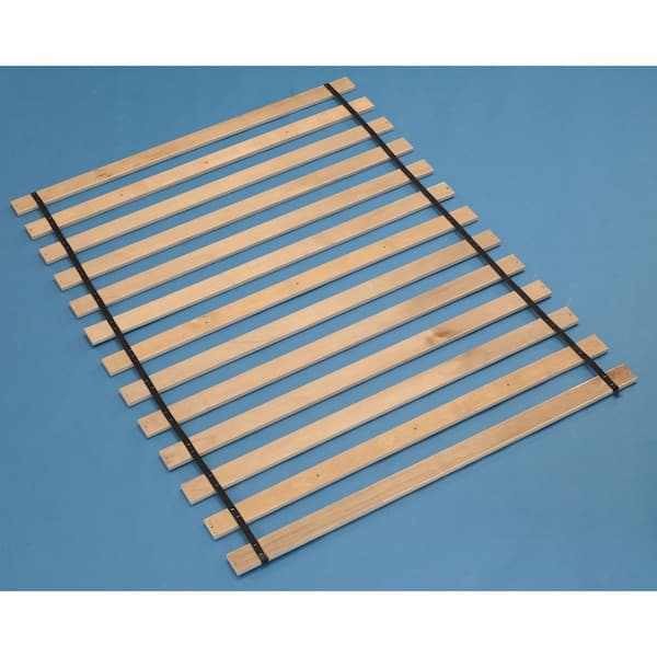 Platform Brown Wood Frame Queen Platform Bed Roll Slats