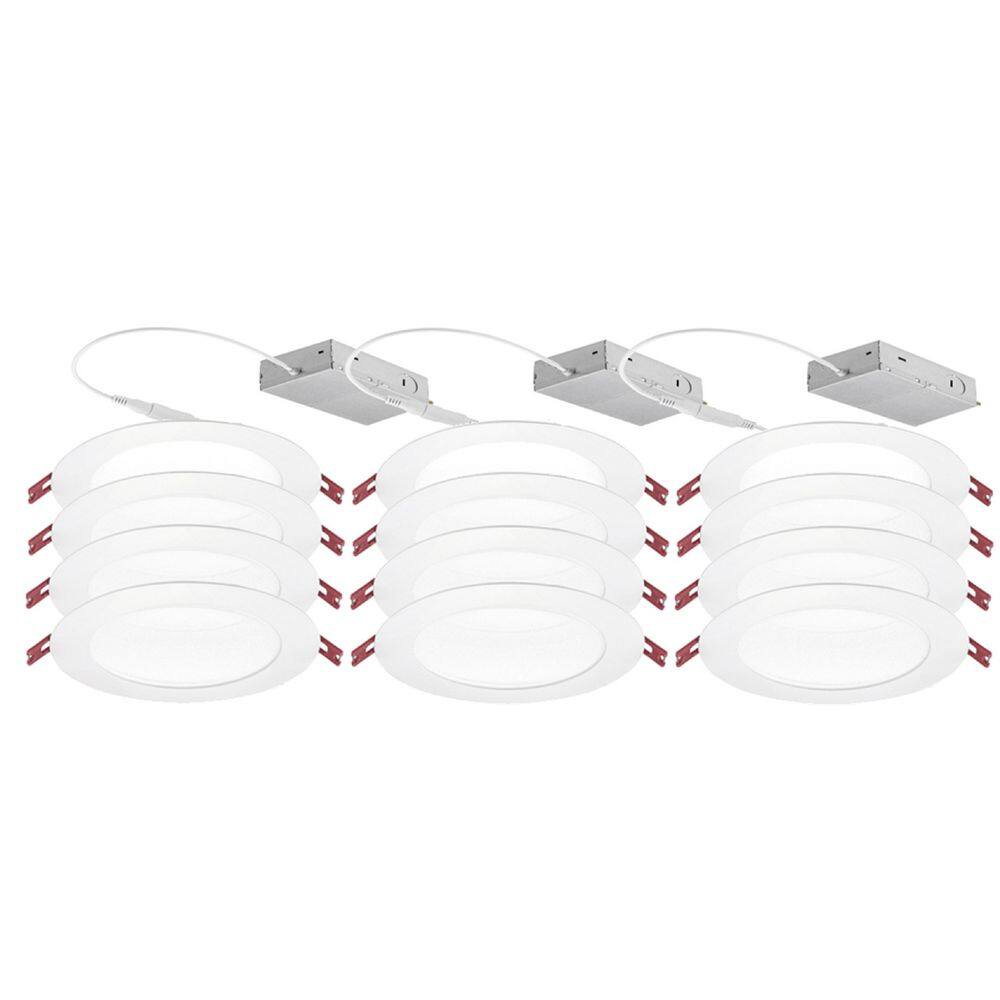 12-Pk 6 in. Builder Series Adjustable CCT Dimmable Integrated LED Canless Recessed Light, Kitchen Bathroom Living Room price history on PriceWatchPro