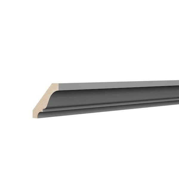 Designer Series 3x96x0.625 in. Traditional Crown Molding in Heron Gray