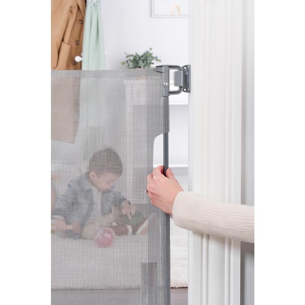 Regalo 30 in. Tall Gray Retractable Mesh Safety Gate 1850 G DS