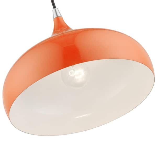 AVIANCE LIGHTING Hansberry 1-Light Shiny Orange Teardrop Pendant