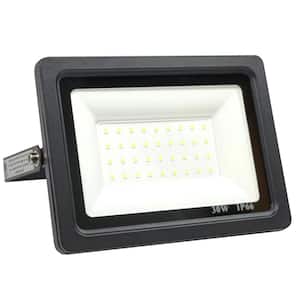 210-Watt Equivalent Integrated Black Outdoor LED Flood Light, 3600 Lumens, Security Light
