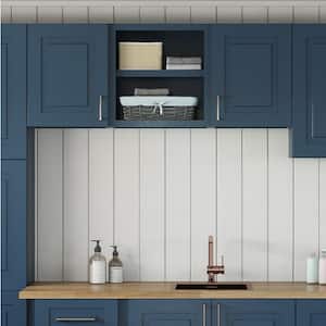 Greenwich Valencia Blue 23 in. H x 60 in. W x 12 in. D Plywood Laundry Room Wall Cabinet with 3 Shelves