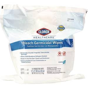 12 in. x 12 in. Unscented Bleach Germicidal Disinfecting Wipes, Bag (110-Count)