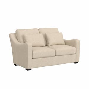 York 62in. Slope Arm Polyester Casual Loveseat in Beige