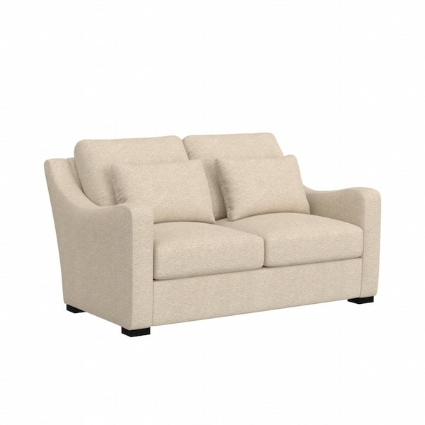 Hillsdale Furniture York 62in. Slope Arm Polyester Casual Loveseat in Beige