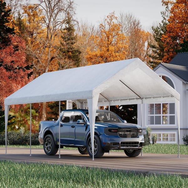 HOMMOW 10 ft. W x 20 ft. D Heavy Duty Carport, Rainproof and UV