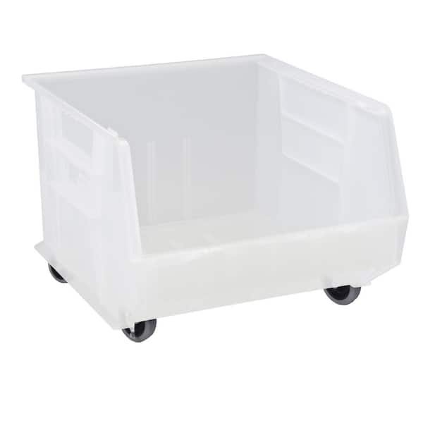 QUANTUM STORAGE SYSTEMS Ultra Series Stack and Hang 30 Gal. Storage Bin in Clear (3-Pack)