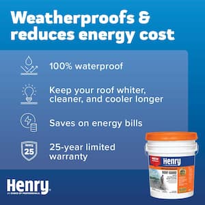 817 Roof Guard White Urethane Enhanced Acrylic Waterproof Reflective Roof Coating 4.75 gal.