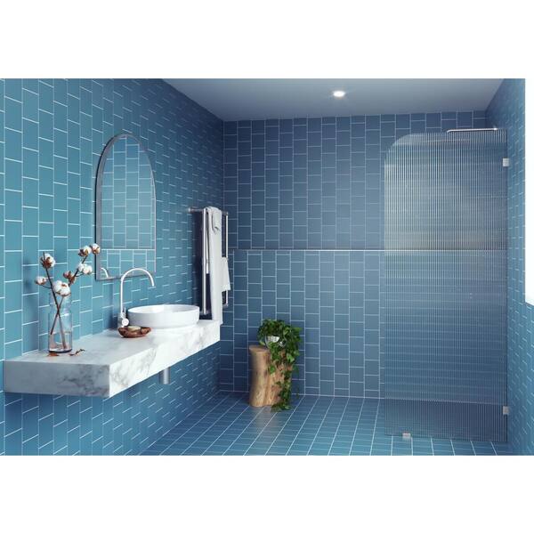 Glass Warehouse 30 in. x 78 in. Fixed Frameless Shower Door Fixed Panel ...