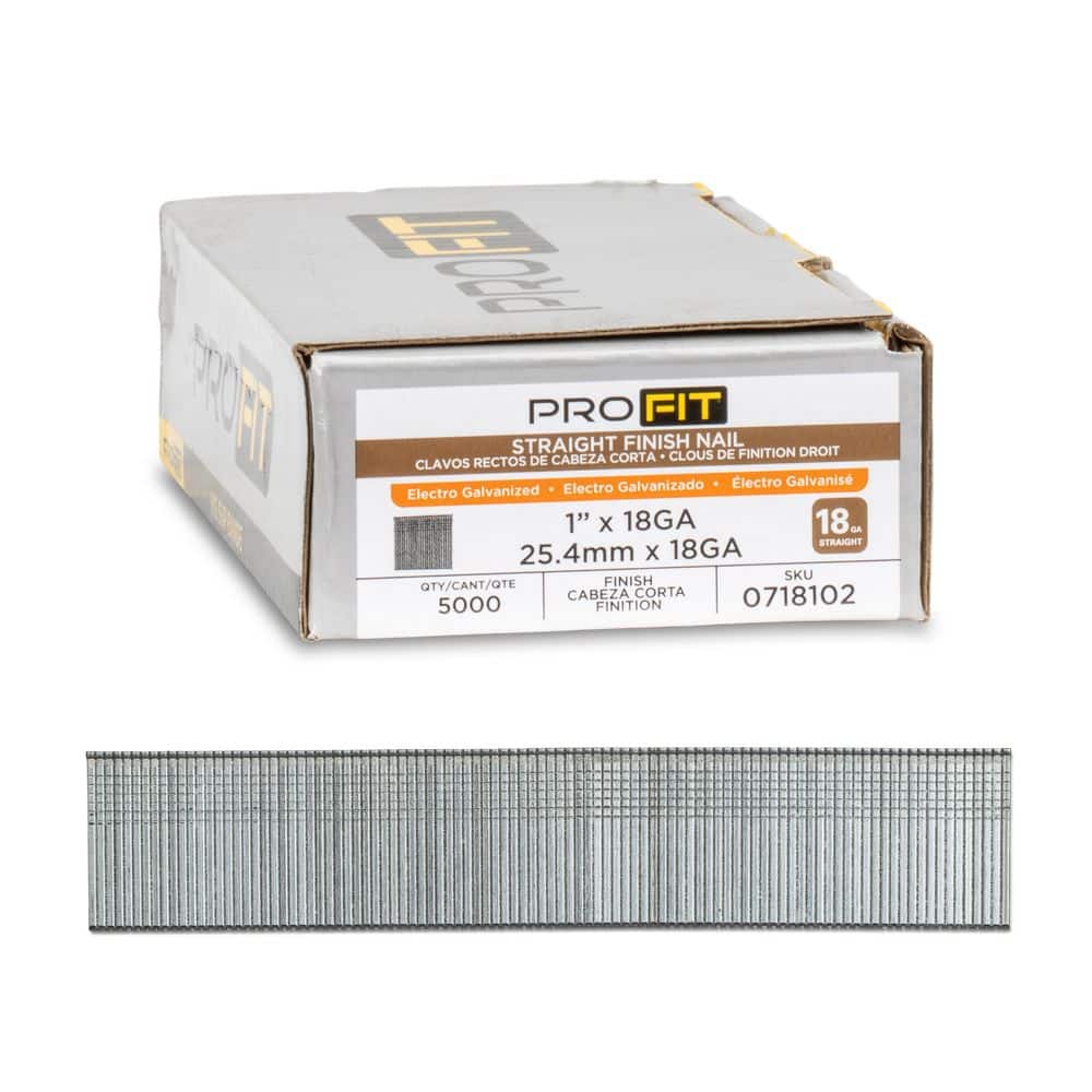 1 in. x 18GA Straight Electrogalvanized Collated Brad Nails (5000-Per Box) price history on PriceWatchPro