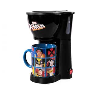 Black Marvel X-Men Single-Cup Drip Coffee Maker with Mug