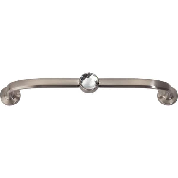 Atlas Homewares Legacy Crystal Collection Brushed Nickel 5.75 in. Bracelet Center-to-Center Pull